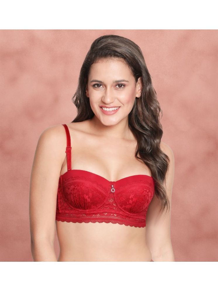     			Susie Red Nylon Lightly Padded Women's Balconette Bra ( Pack of 1 )