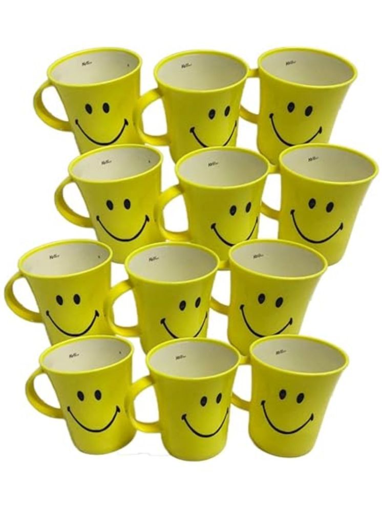     			UNMEE Smiley Coffee Mugs Small Checks Ceramic Coffee Mug 225 mL ( Pack of 10 )