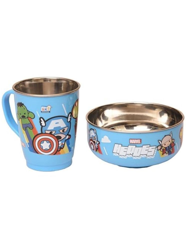     			UNMEE Stainless Steel Cartoon Printed Coffee Mug & Blow Set Ideal for Home, Kitchen, Tea, Milk, Coffee, Gifting, Festival, Occasion