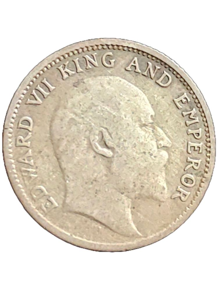     			Very Rare Silver 1/4 Rupee 1905 High Grade Edward VII British India Coin