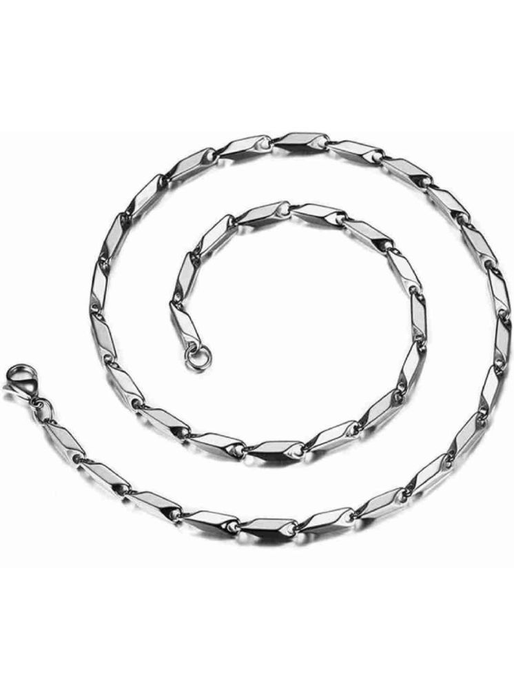     			WTM Rhodium Plated Chain ( Set of 1 )