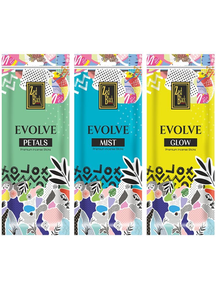     			Evolve Premium Incense Sticks Bloom , Glow ,Mist (Pack of 3)