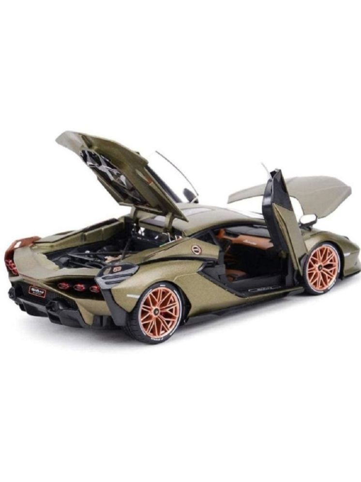     			soflita Alloy Metal Pull Back Die Cast Car 1:32 Lamborgini Miletry Diecast Metal Pullback Toy Car With Openable Doors & Light,