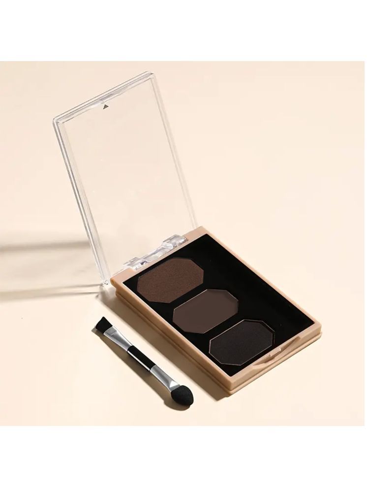     			Adbeni Instant Eyebrow Powder Cake Palette With Brush Brow Eyes Black 9 g