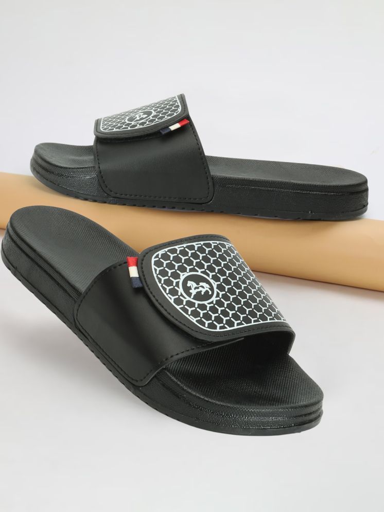     			CLOSHO Black Men's Slide Flip Flop