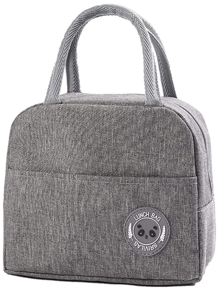     			House Of Quirk Gray Lunch Bag ( 1 Pc )