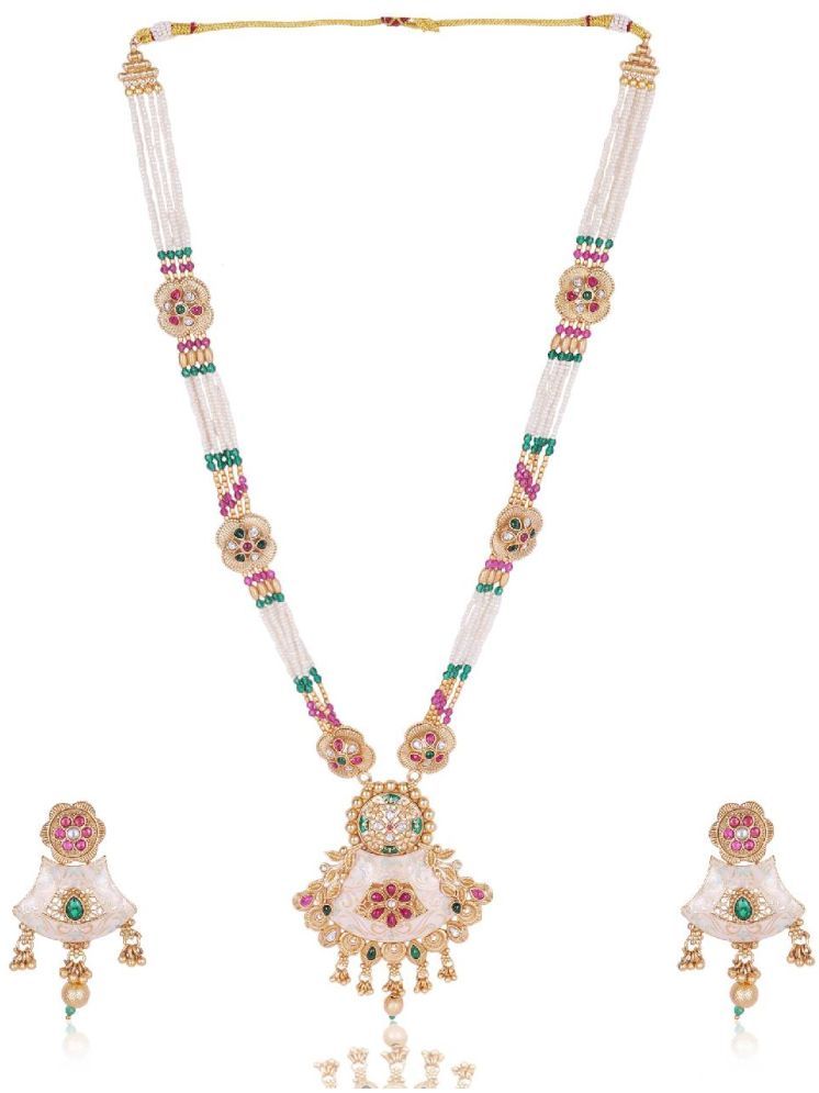     			Jiyanshi fashion Multicolor Copper Necklace Set ( Pack of 1 )