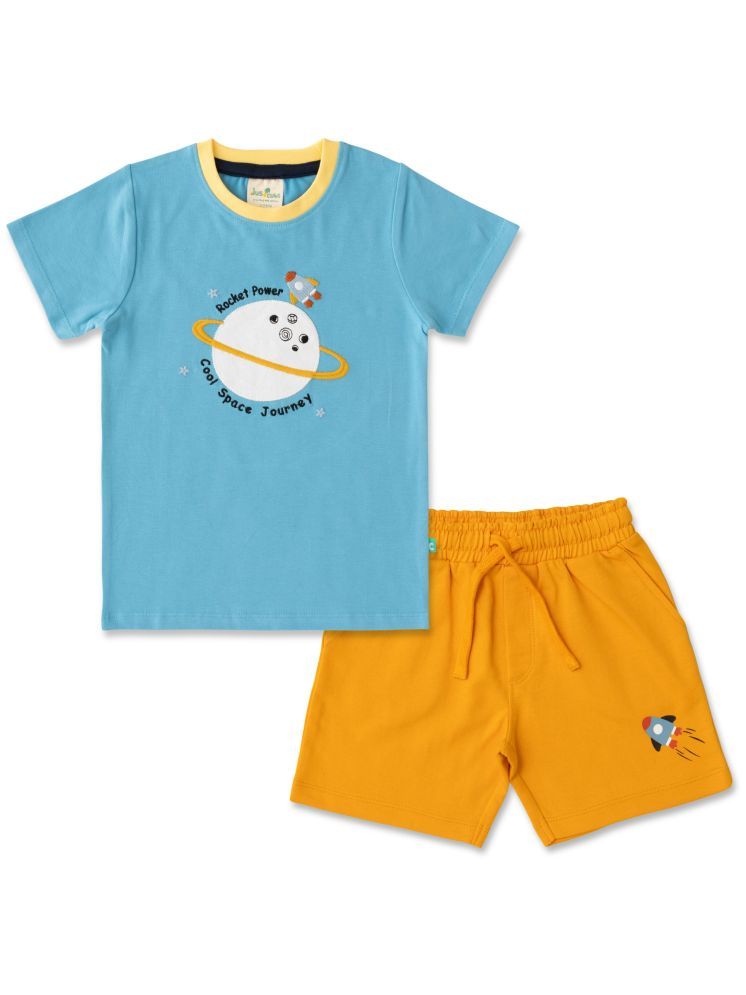     			Juscubs Blue Cotton Baby Boy T-Shirt & Shorts ( Pack of 1 )