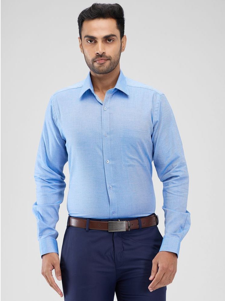     			Raymond Cotton Slim Fit Full Sleeves Men's Formal Shirt - Blue ( Pack of 1 )