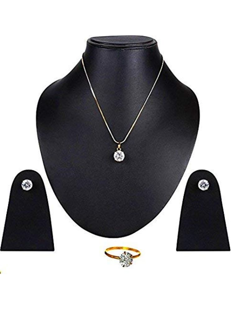     			Vasudha White Pendant set ( Pack of 1 )