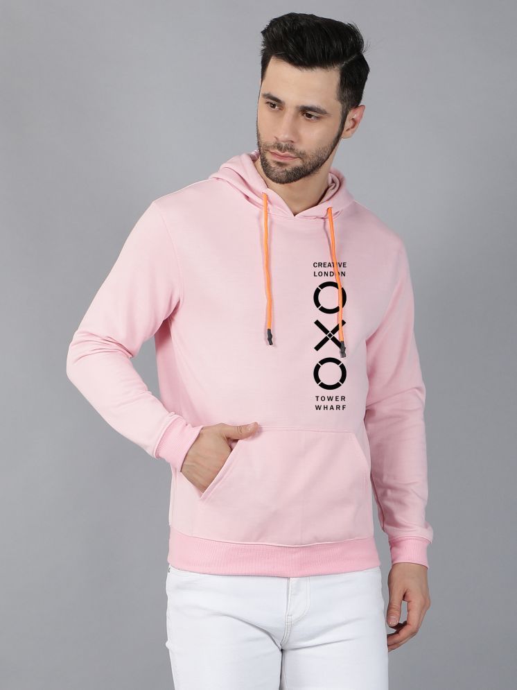     			fashion and youth Cotton Blend Hooded Men's Sweatshirt - Pink ( Pack of 1 )