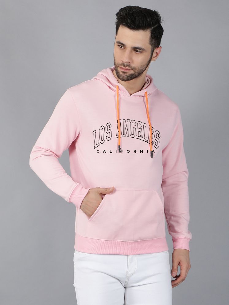     			fashion and youth Cotton Blend Hooded Men's Sweatshirt - Pink ( Pack of 1 )