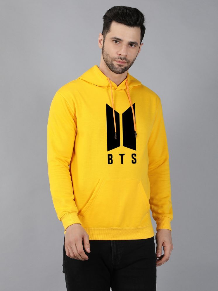     			fashion and youth Cotton Blend Hooded Men's Sweatshirt - Yellow ( Pack of 1 )