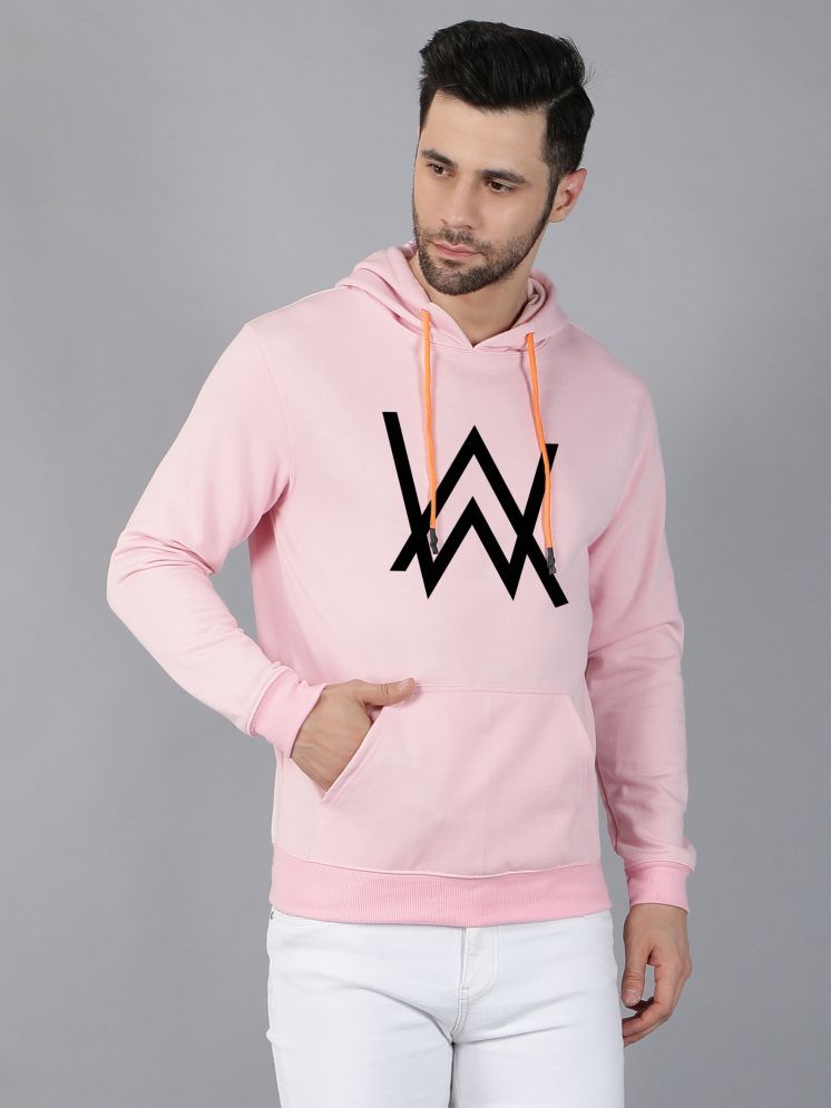     			fashion and youth Cotton Blend Hooded Men's Sweatshirt - Pink ( Pack of 1 )