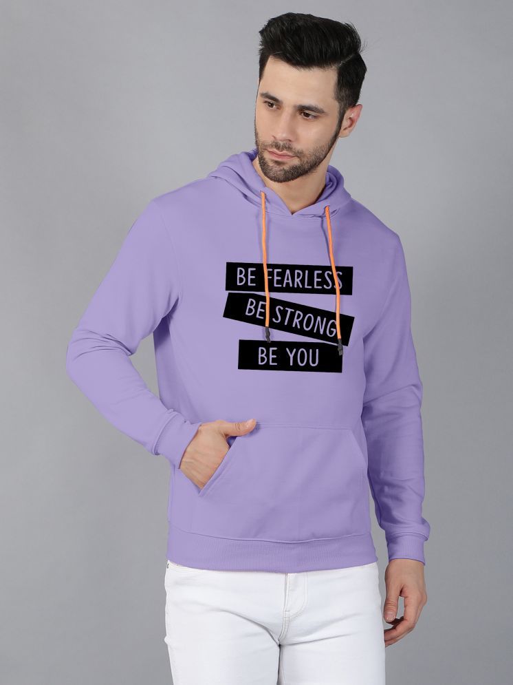     			fashion and youth Cotton Blend Hooded Men's Sweatshirt - Purple ( Pack of 1 )