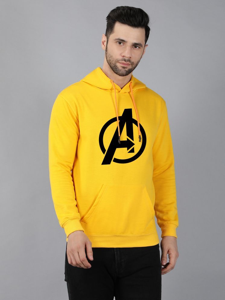     			fashion and youth Cotton Blend Hooded Men's Sweatshirt - Yellow ( Pack of 1 )