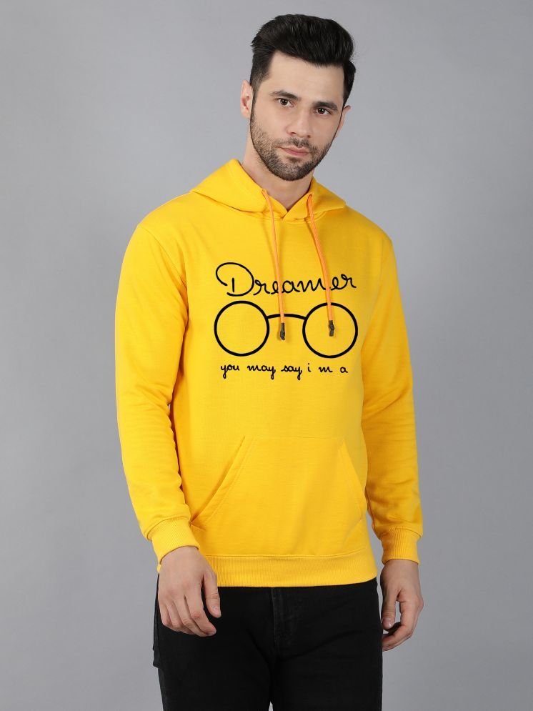     			fashion and youth Cotton Blend Hooded Men's Sweatshirt - Yellow ( Pack of 1 )