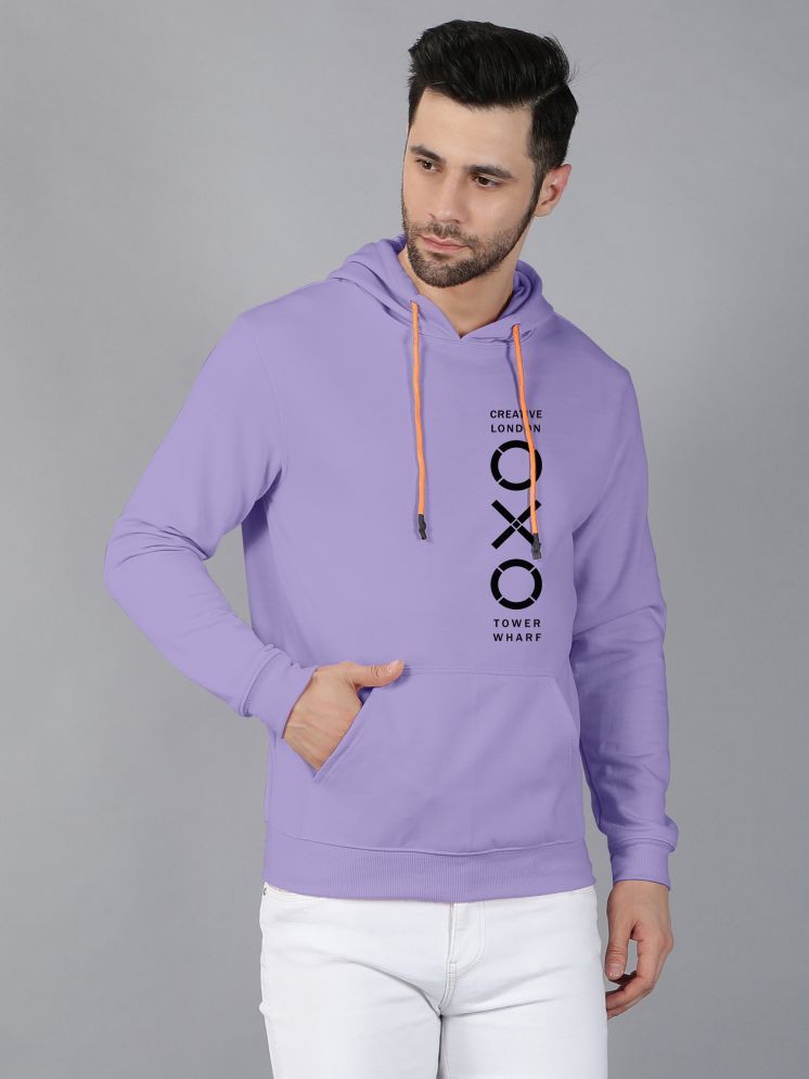     			fashion and youth Cotton Blend Hooded Men's Sweatshirt - Purple ( Pack of 1 )