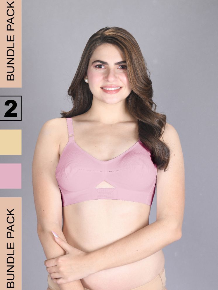     			lux venus Beige Cotton Non Padded Women's Everyday Bra ( Pack of 2 )