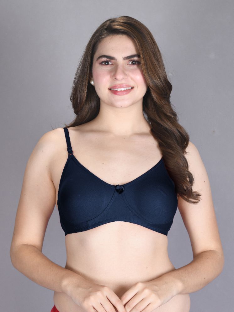     			lux venus Navy Blue Cotton Non Padded Women's T-Shirt Bra ( Pack of 1 )