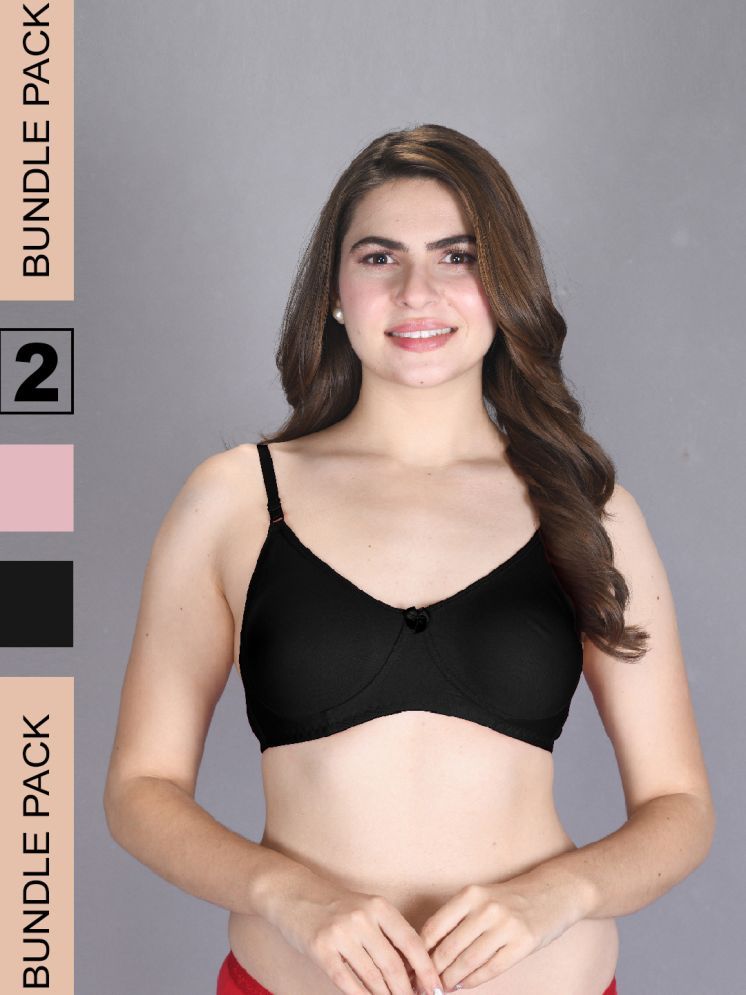     			lux venus Rose Gold Cotton Non Padded Women's T-Shirt Bra ( Pack of 2 )