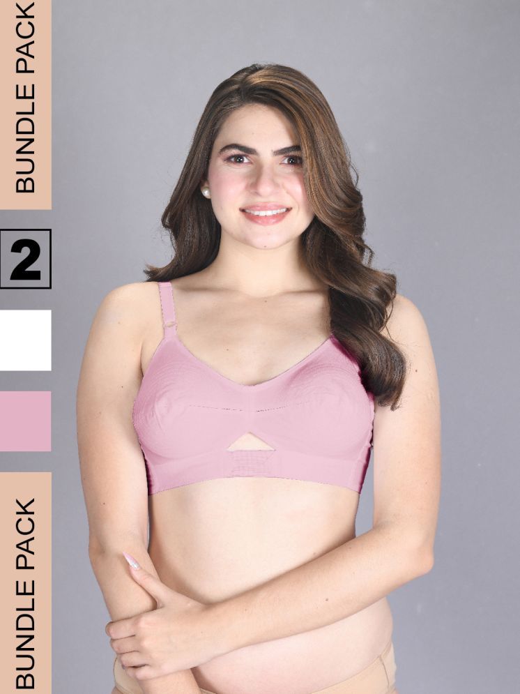     			lux venus White Cotton Non Padded Women's Everyday Bra ( Pack of 2 )