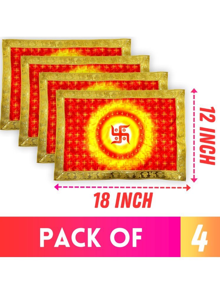     			Bhakti Lehar Pooja Cloth for God Idol ( 12 x 18 Inch ) ( Pack of 4 )