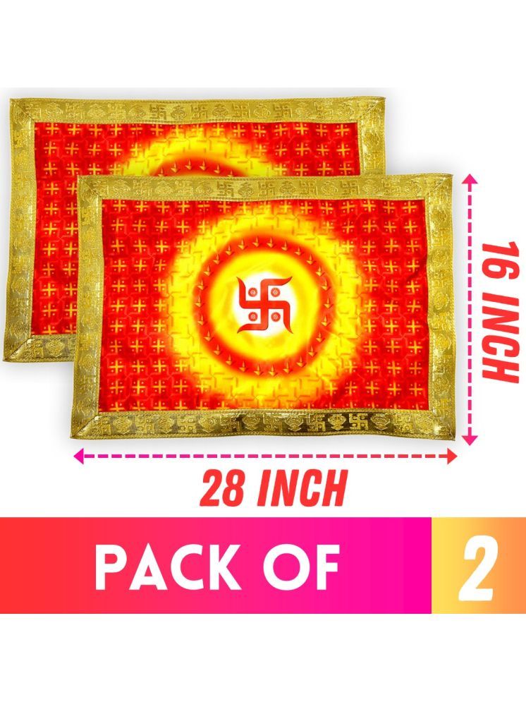     			Bhakti Lehar Pooja Cloth for God Idol ( 16 x 28 Inch ) ( Pack of 2 )