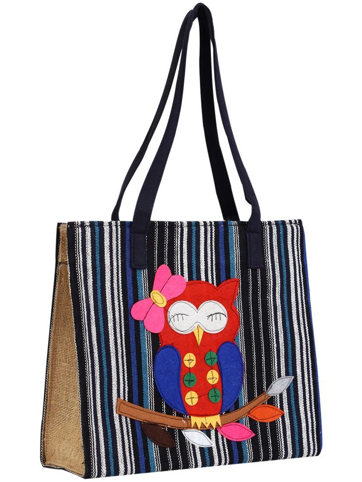     			ENSAC Brown Jute Tote Bag