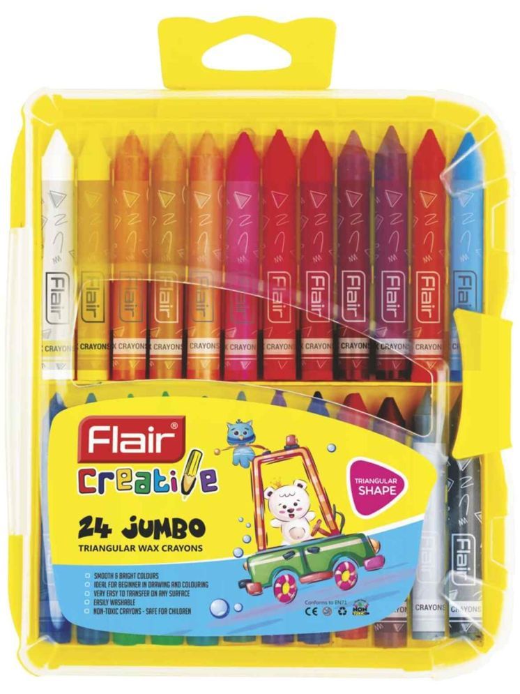     			Flair Creative Series 12 Shades Wax Crayons Pack Of 1