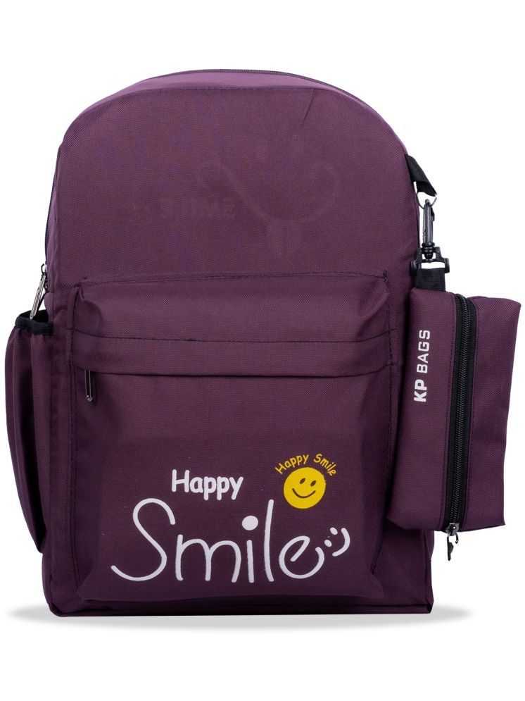     			KP 25 Ltrs Purple Polyester College Bag