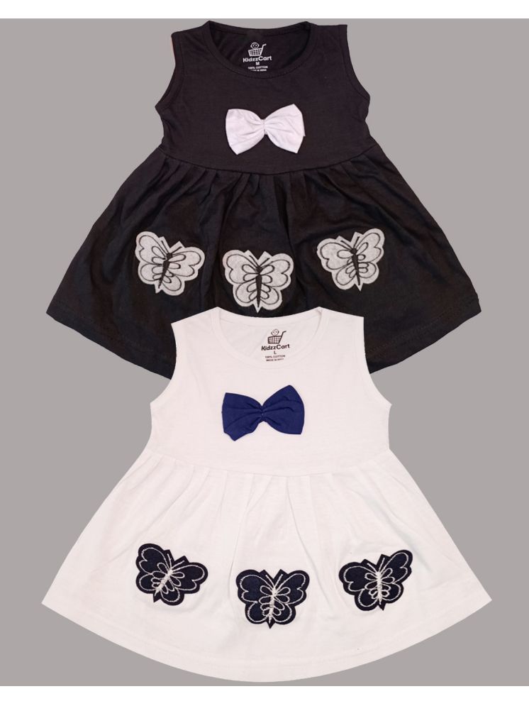     			KidzzCart Black & White Cotton Baby Girl Frock ( Pack of 2 )