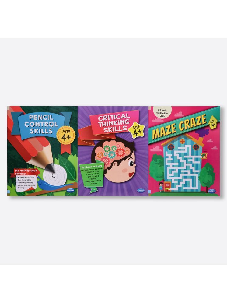     			Navneet Pencil Control, Maze & Critical Thinking Activity Books for 4 Year & Above Kids- 3 Books- More than 90 activities- Practice Pattern Writing- Fun Skill Based books