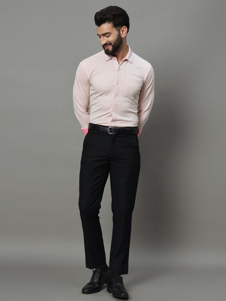     			Nuovo Cotton Blend Regular Fit Full Sleeves Men's Formal Shirt - Pink ( Pack of 1 )