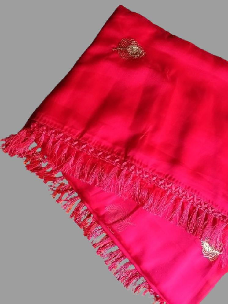     			Procloth Organza Embroidered Saree With Blouse Piece - Pink ( Pack of 1 )