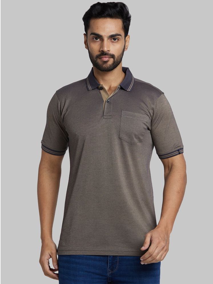     			Raymond Cotton Regular Fit Solid Half Sleeves Men's Polo T Shirt - Grey ( Pack of 1 )