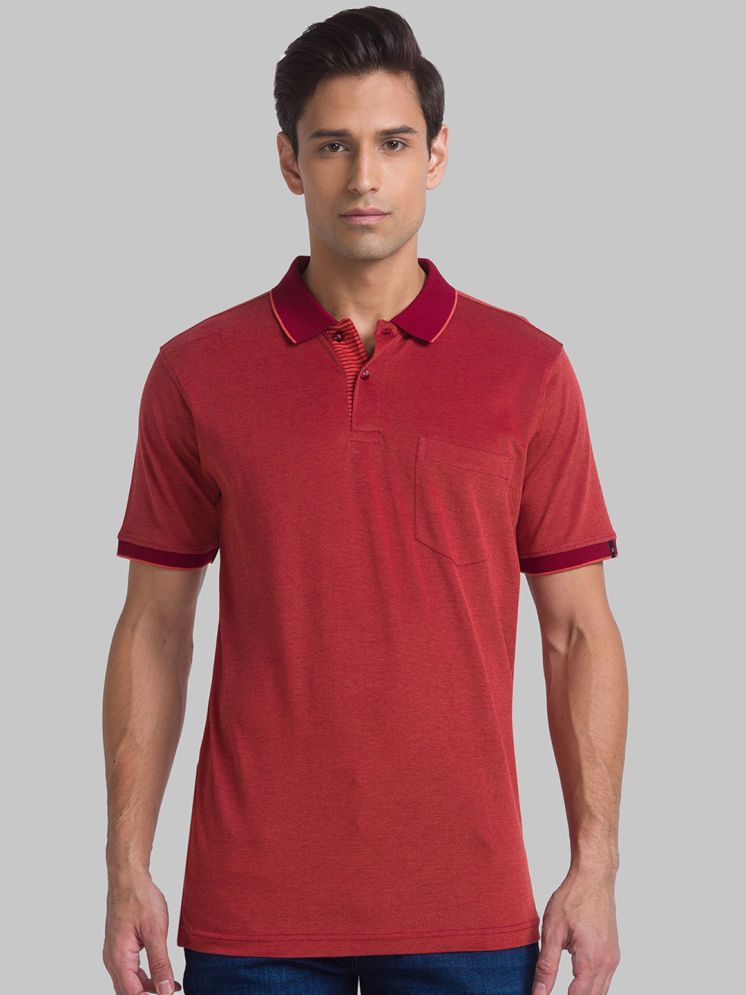     			Raymond Cotton Regular Fit Solid Half Sleeves Men's Polo T Shirt - Maroon ( Pack of 1 )