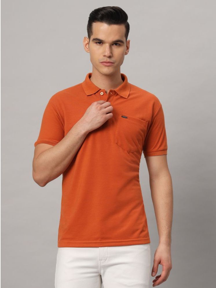     			Resilience Cotton Blend Regular Fit Solid Half Sleeves Men's T-Shirt - Orange ( Pack of 1 )