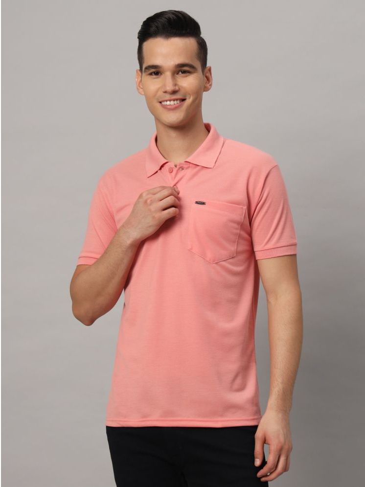     			Resilience Cotton Blend Regular Fit Solid Half Sleeves Men's T-Shirt - Pink ( Pack of 1 )