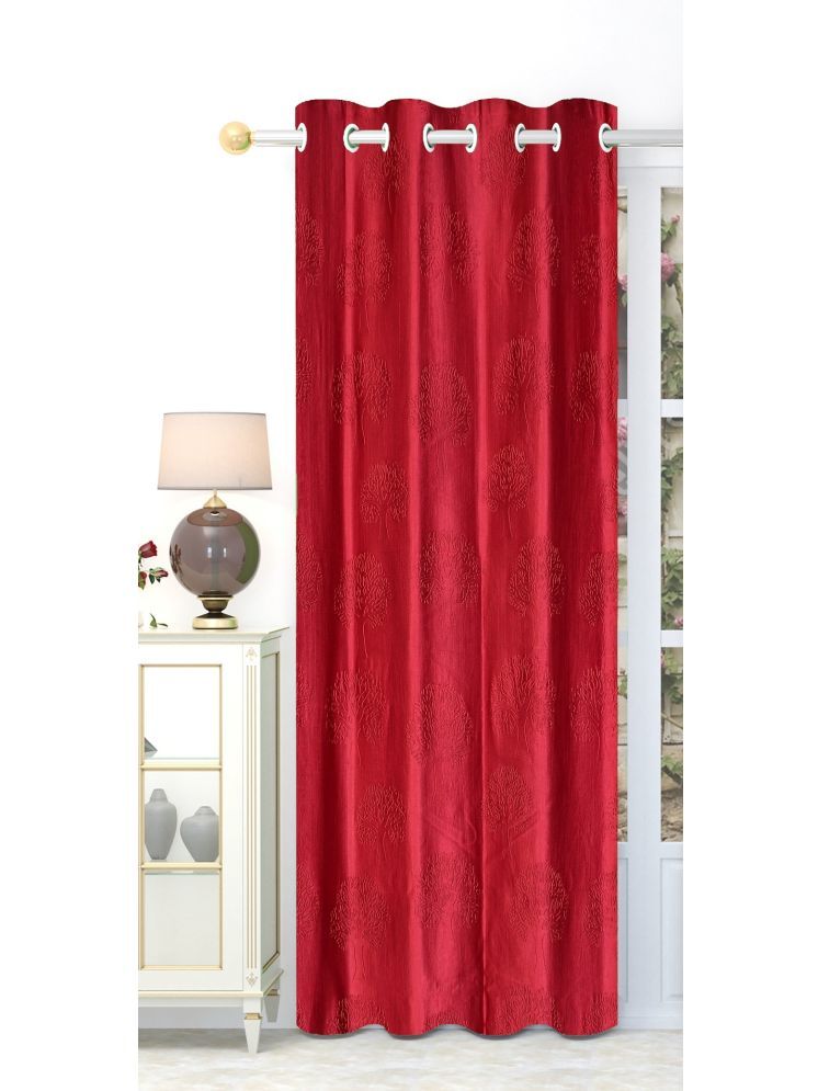     			SWIZIER Nature Room Darkening Eyelet Curtain 7 ft ( Pack of 1 ) - Maroon