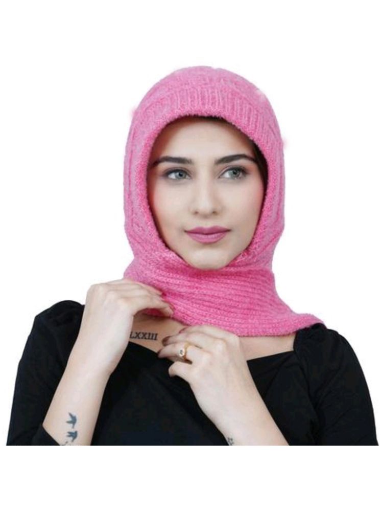     			Whyme Fashion Pink Woollen Women's Headwrap ( Pack of 1 )