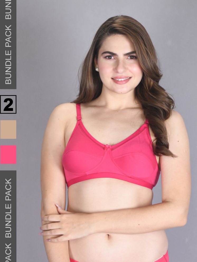     			lux venus Beige Cotton Non Padded Women's Everyday Bra ( Pack of 2 )