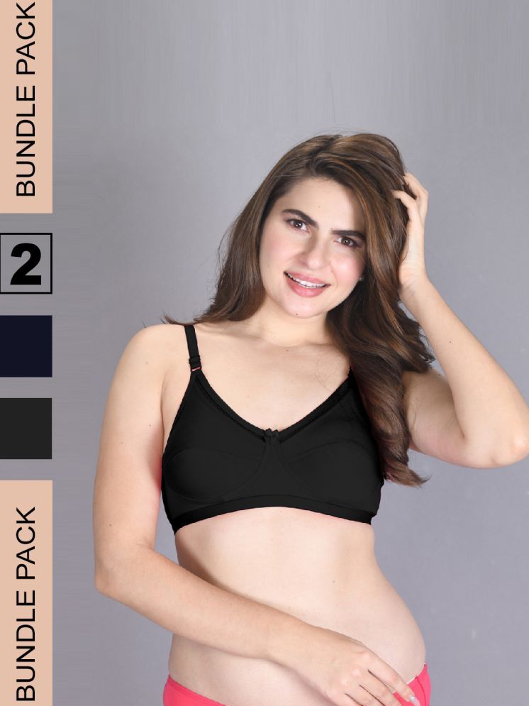     			lux venus Navy Blue Cotton Non Padded Women's Everyday Bra ( Pack of 2 )