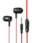 MZ M105 3.5 mm Wired Earphone In Ear Volume Controller Red