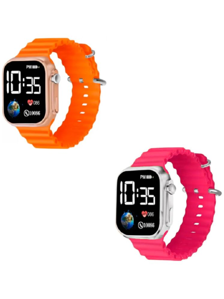     			Cosmic Orange Rubber Digital Men's Watch