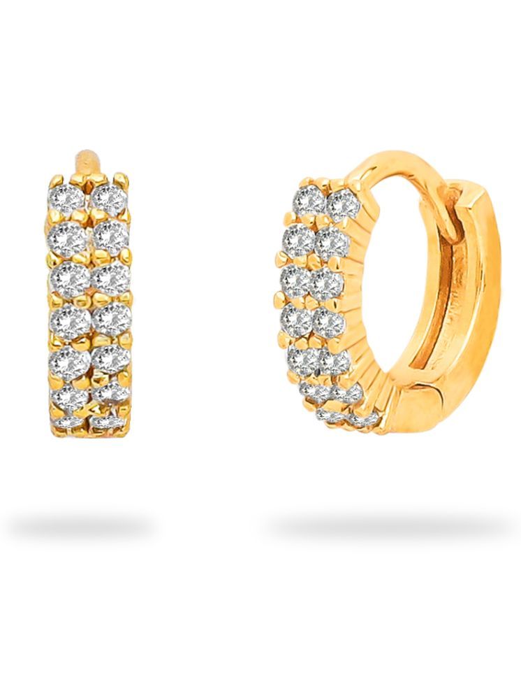     			Drashti Collection Golden Hoops Earrings ( Pack of 1 )