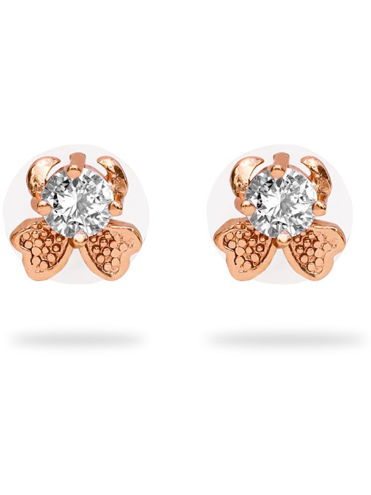     			Drashti Collection Golden Stud Earrings ( Pack of 1 )