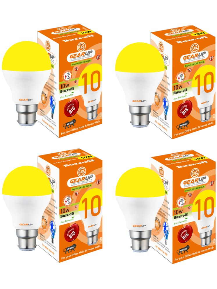     			Gear Up Mosquito/Flies/Insect Repellent Shield Led 10W Lamp For Indoor And Outdoor Lighting Led Bulb (Yellow, Pack Of 4 )