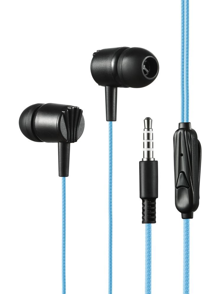     			MZ M105 3.5 mm Wired Earphone In Ear Volume Controller Blue