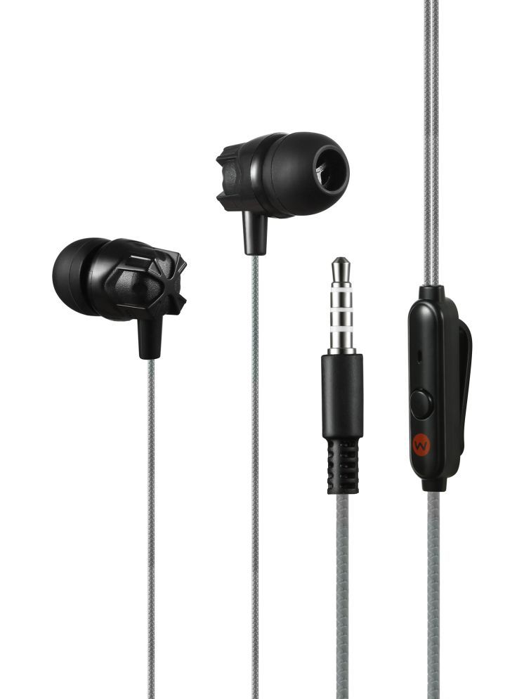     			MZ M106 3.5 mm Wired Earphone In Ear Volume Controller Gray